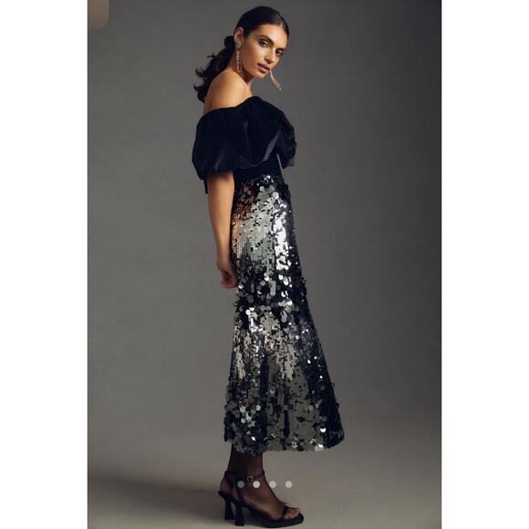 Anthropologie Mare Mare Ombré Sequin Midi Skirt - Picture 1 of 8